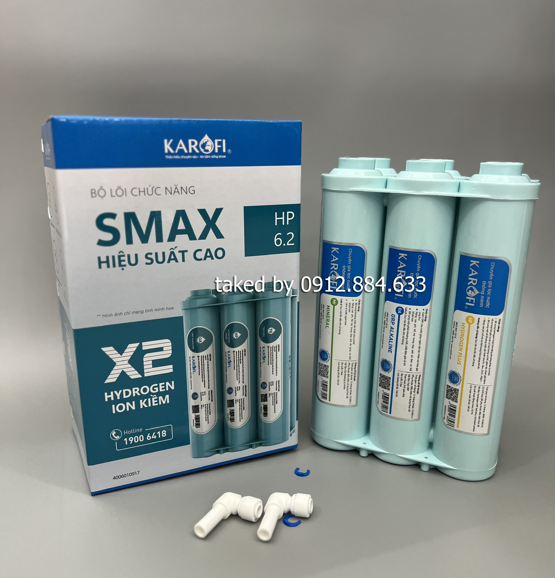 Bộ lõi lọc nước Karofi 123 Smax Pro và cụm hiệu suất cao Hp6.2 - Hàng chính hãng
