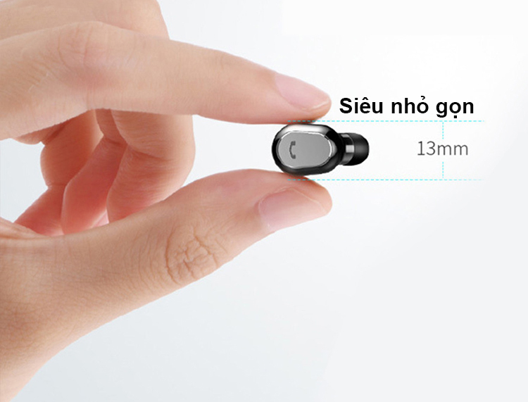 Tai nghe bluetooth không dây kiêm pin sạc dự phòng 2200mAh siêu nhỏ gọn nhét tai M8