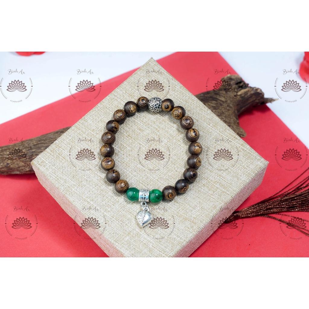 Vòng Tay Trầm Hương Sánh Chìm Mix Đá Charm - Trầm Hương Tự Nhiên - Trầm Hương Việt - Vòng Tay Phong Thủy - Đủ Size