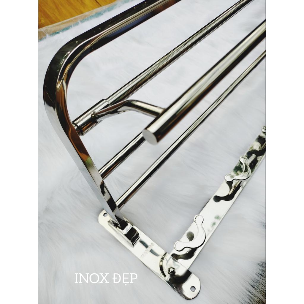Giàn vắt khăn phòng tắm inox 304 cao cấp , Vắt khăn giàn chân đặc chắc chắn thiết kế đánh bóng sang trọng