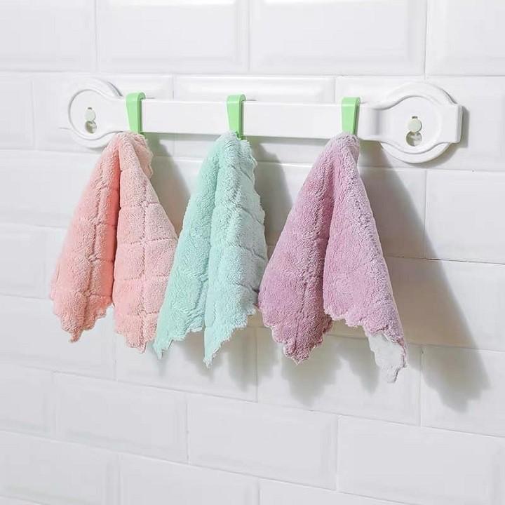 Combo 10 Khăn Lau Bếp Đa Năng 2 Mặt Viền Lượn Sóng - Khăn Lau Bếp Đa Năng Siêu Thấm