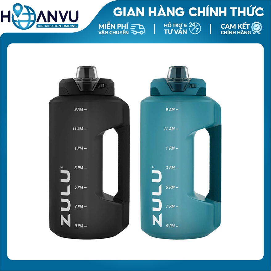 Bình Nước Thể Thao Nhựa Zulu Goals Half Gallon Plastic Jug, 4 màu