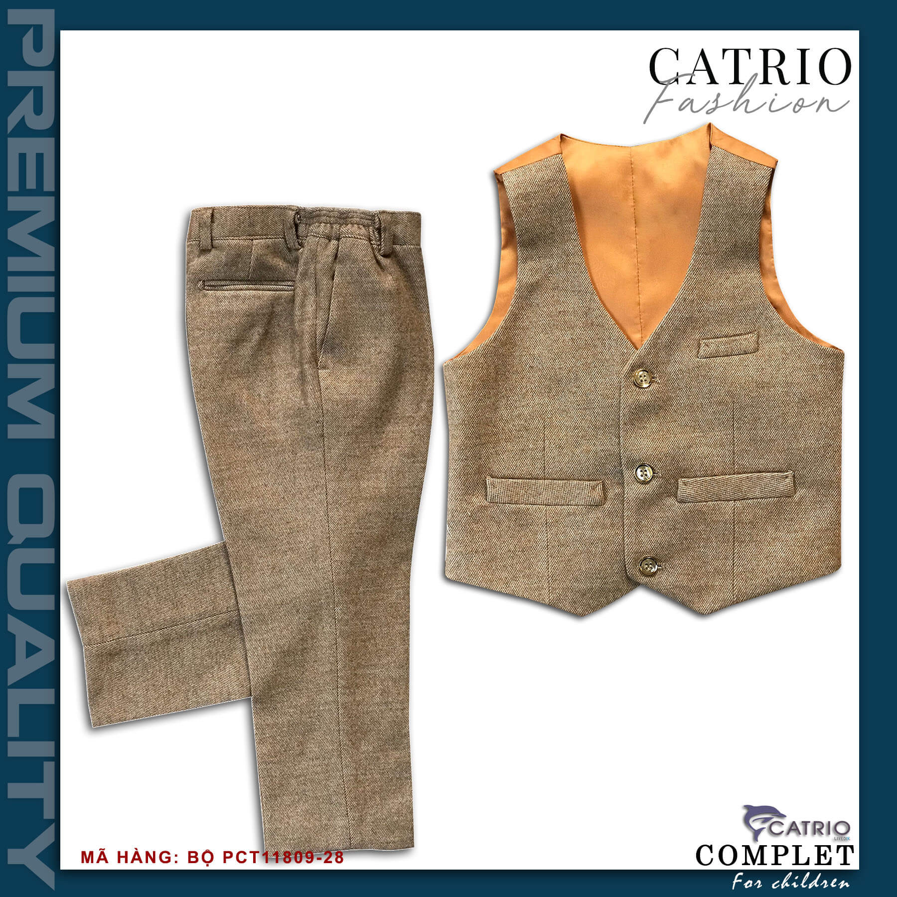 BỘ ĐỒ VEST BÉ TRAI CATRIO PCT11809/28 LÀ COMPLE TRẺ EM TỪ 2 TUỔI ĐẾN 12 TUỔI THUỘC BST QUẦN ÁO TRẺ EM CATRIO MÙA TIỆC CƯỚI LỄ TẾT SANG TRỌNG NĂM 2021