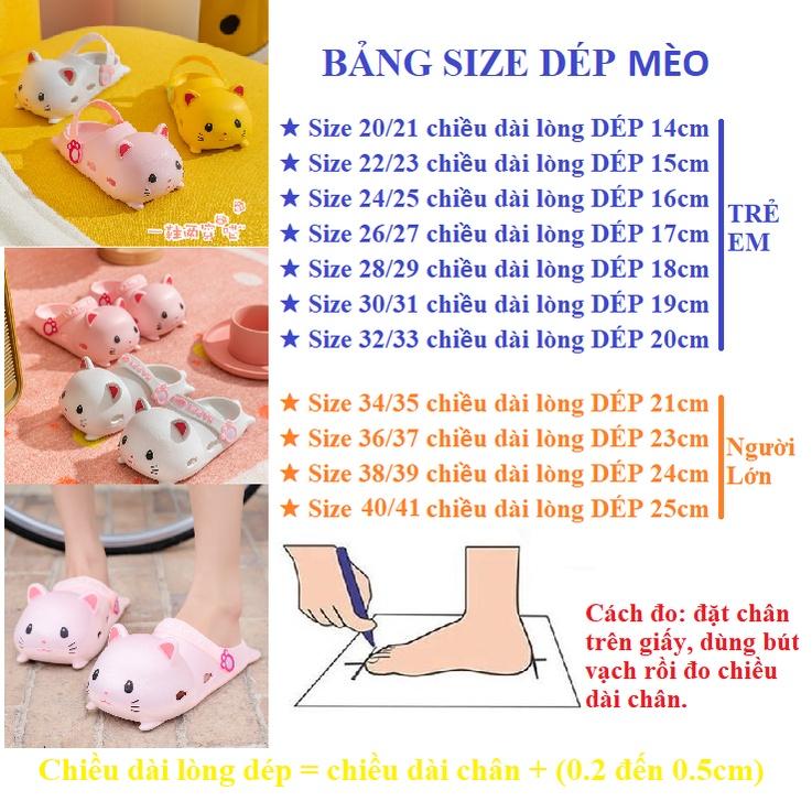 DÉP MÈO dễ thương HOT TIKTOK dành cho người lớn và trẻ em [H63] mẫu 2022 size từ 36 đến 41 LUCKY SHOES VN - Dép nữ nhà tắm