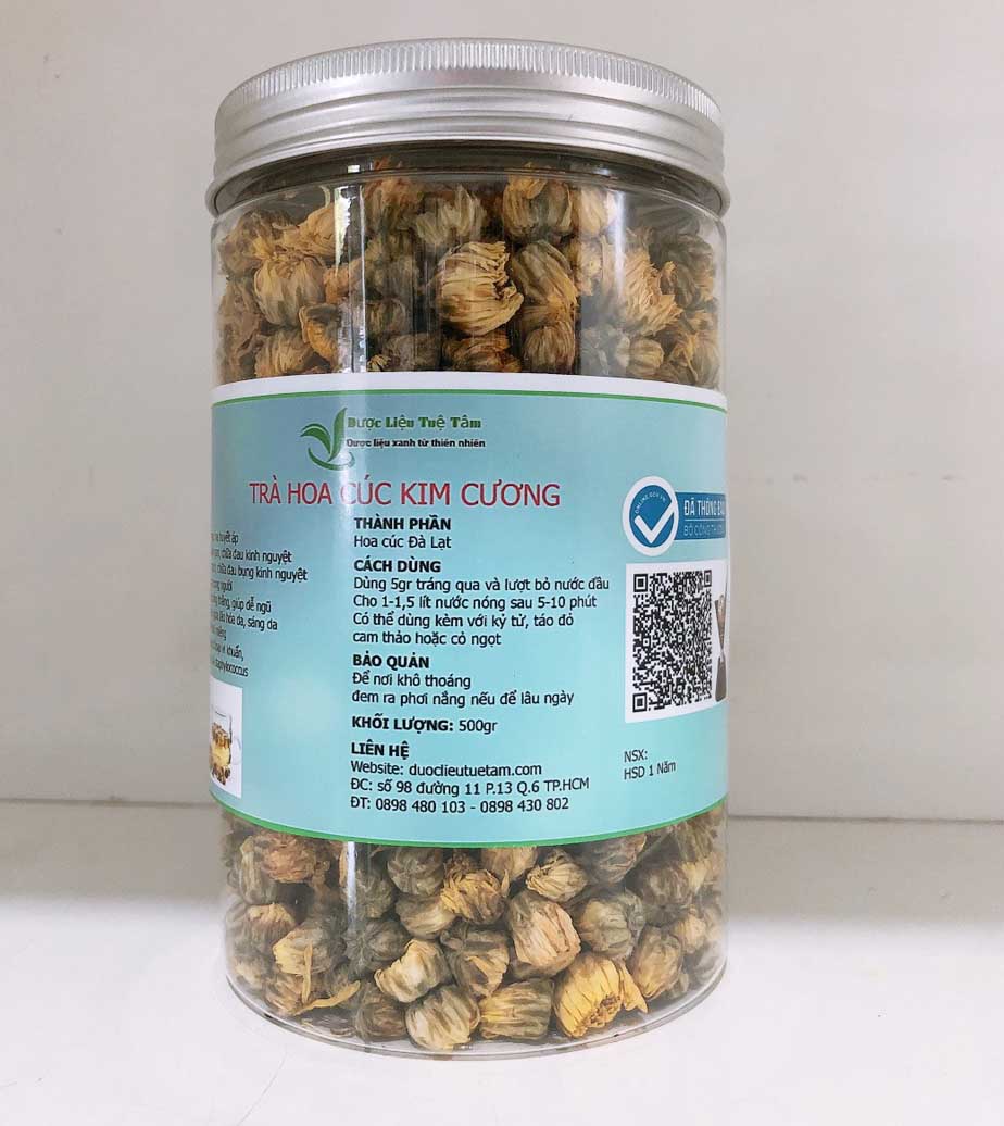 Trà hoa cúc kim cương - Sản phẩm hữu cơ tự nhiên Hủ 500gr