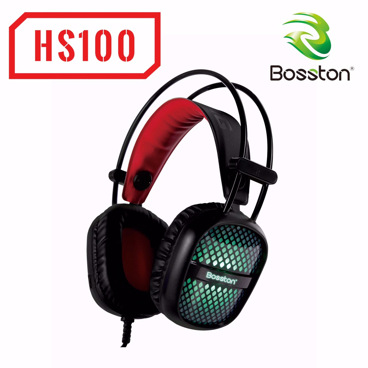 Tai Nghe Chụp Tai Gaming Bosston HS100 LED Chuyển Màu  - Hàng Nhập Khẩu