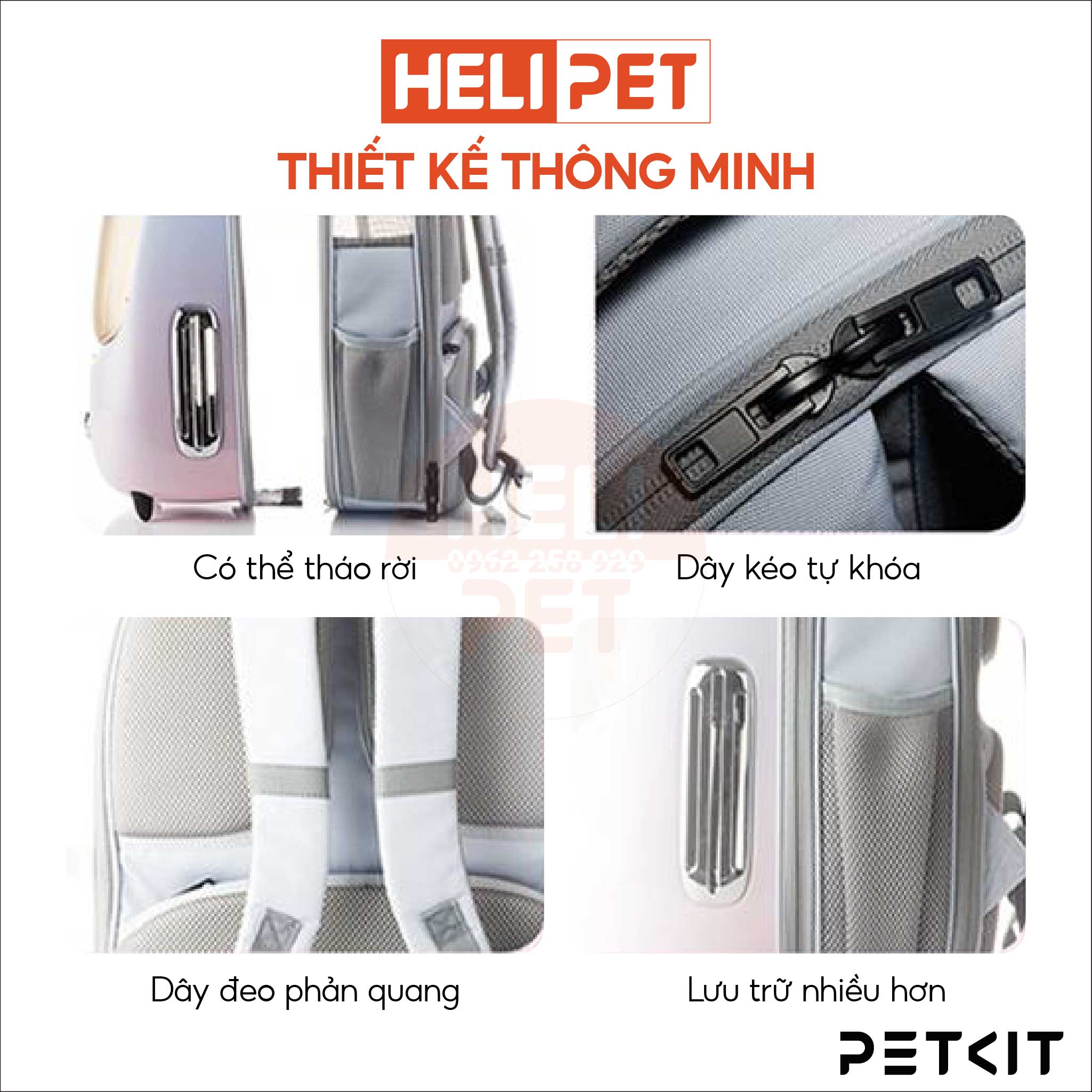 Balo Petkit Điều Hoà Thông Minh Cho Thú Cưng Petkit Breezy ver 2 New 2023 - HeLiPet