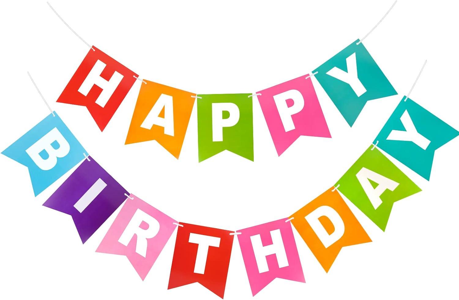 Biểu ngữ vòng hoa chúc mừng sinh nhật Trang trí thiệp sinh nhật nhiều màu sắc trang trí tiệc sinh nhật cho trẻ em và người lớn