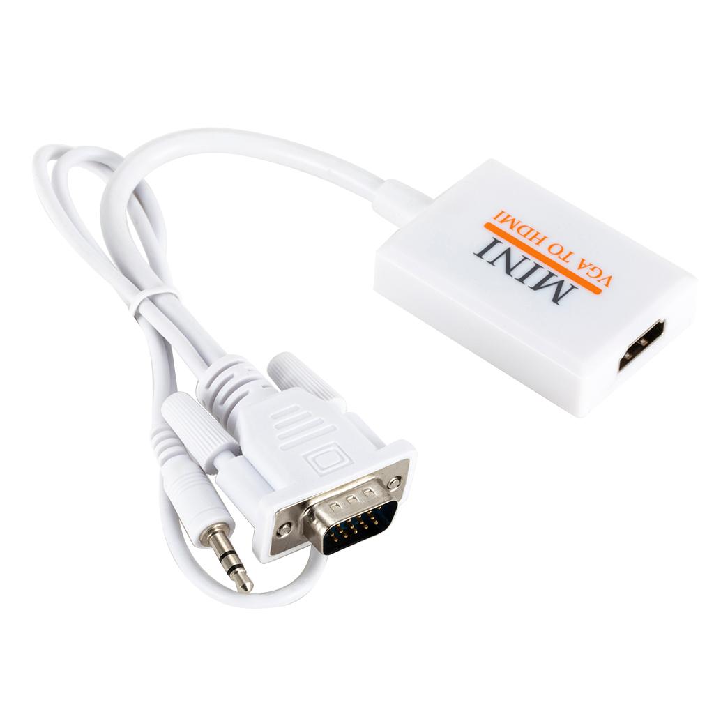 VGA Male To HDM Female 1080P HD+Audio TV AV HDTV Video Cable Converter