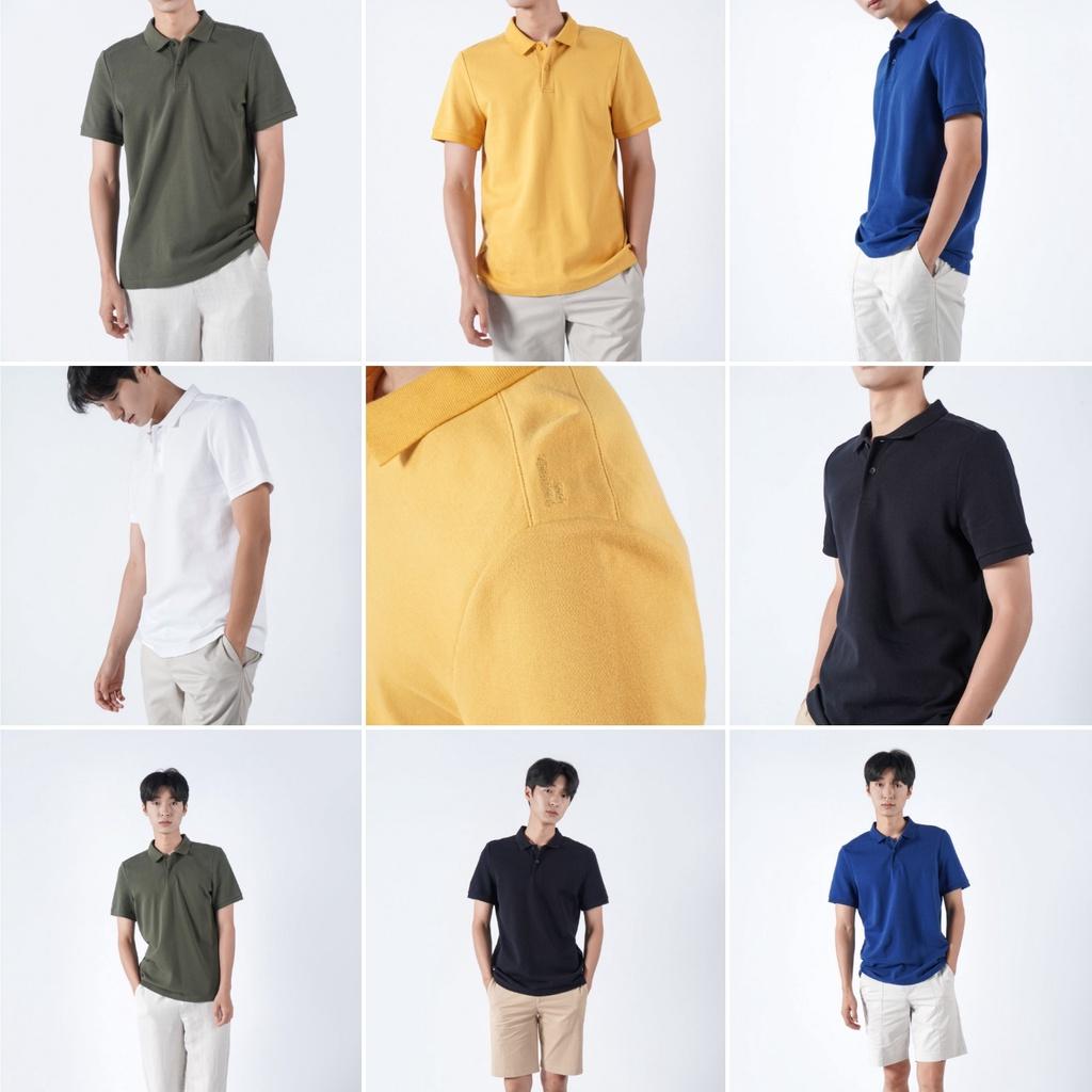 POLO - Áo thun có cổ nam 4 màu thêu chữ vai áo 10S21POL028 - Shop LASTORE