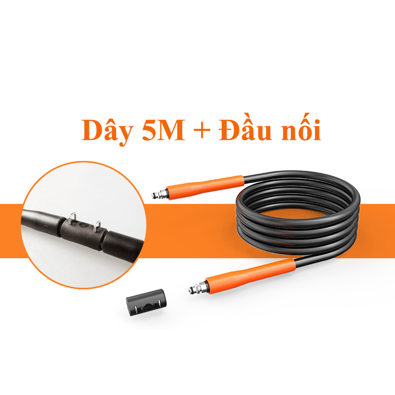 Dây Rửa Xe Dành Cho Máy Rửa Xe Gia Đình Yili Hàng Chính Hãng, Dây Xịt Áp Lực Rửa Xe Đầu Gài Nhanh, Dây Thay Thế