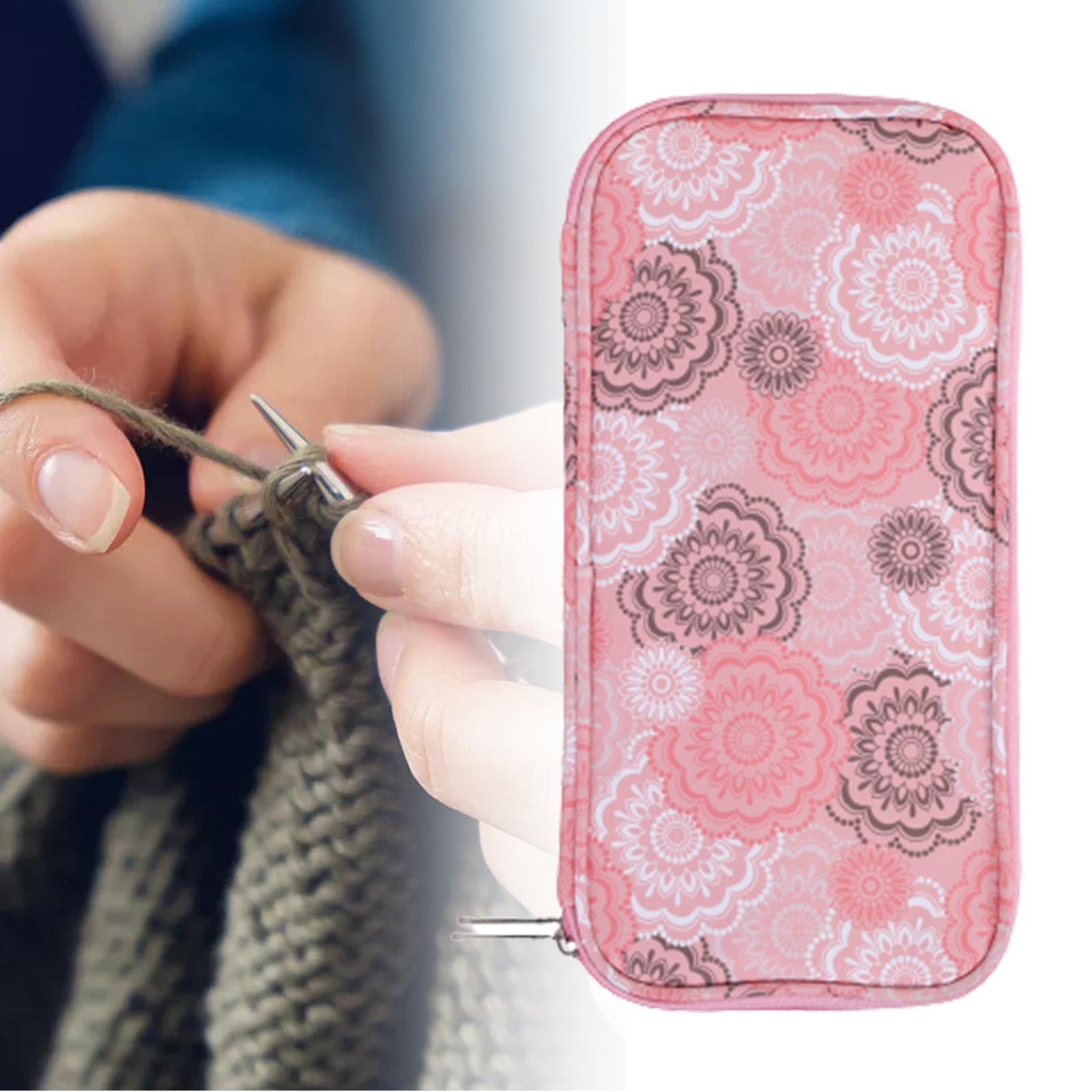 Knitting Storage Bag Knitting Bag Storage Bag Empty for Scissors 600D Oxford Cloth Portable Crochet Bag Crochet Hook Case