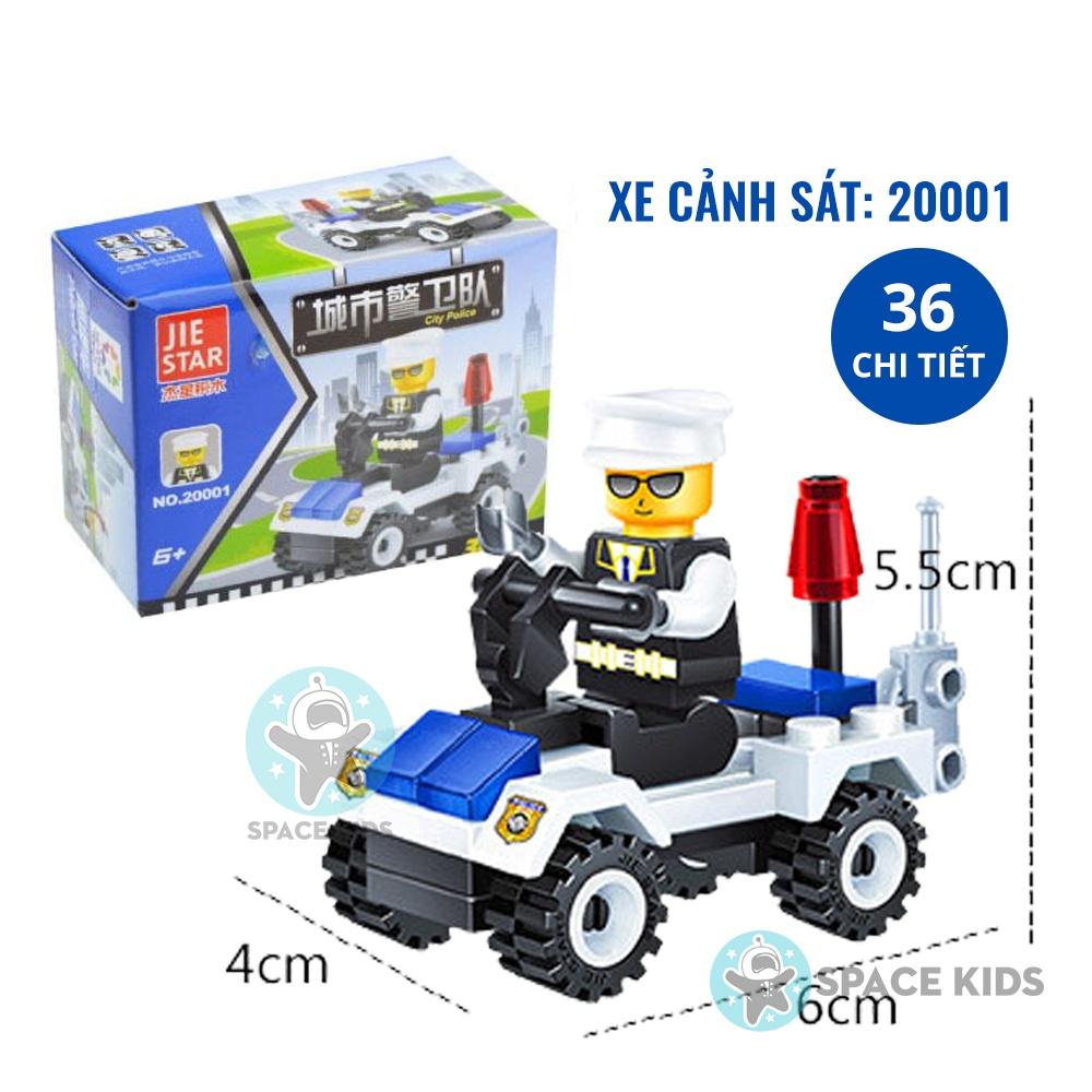 Đồ chơi xếp hình Lego city minifigures cho bé chủ đề Cảnh sát từ 24 đến 42 chi tiết chất liệu nhựa ABS