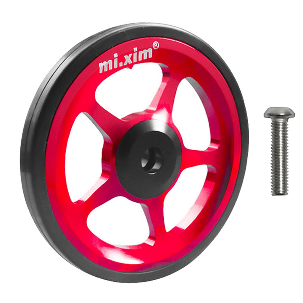 2x Folding Bicycle Easy Wheel Alloy Bike Refit Easywheel For Brompton Pushing Transport Wheels