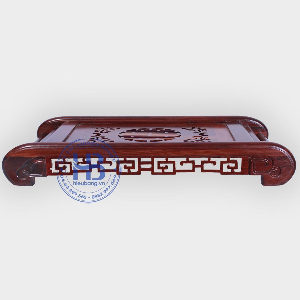 Khay trà cuốn thư gỗ cẩm lai 55x31cm