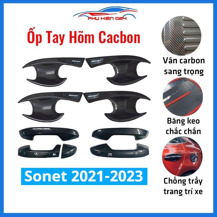 Ốp tay hõm Sonet 2021-2023 vân Cacbon bảo vệ chống trầy cửa xe