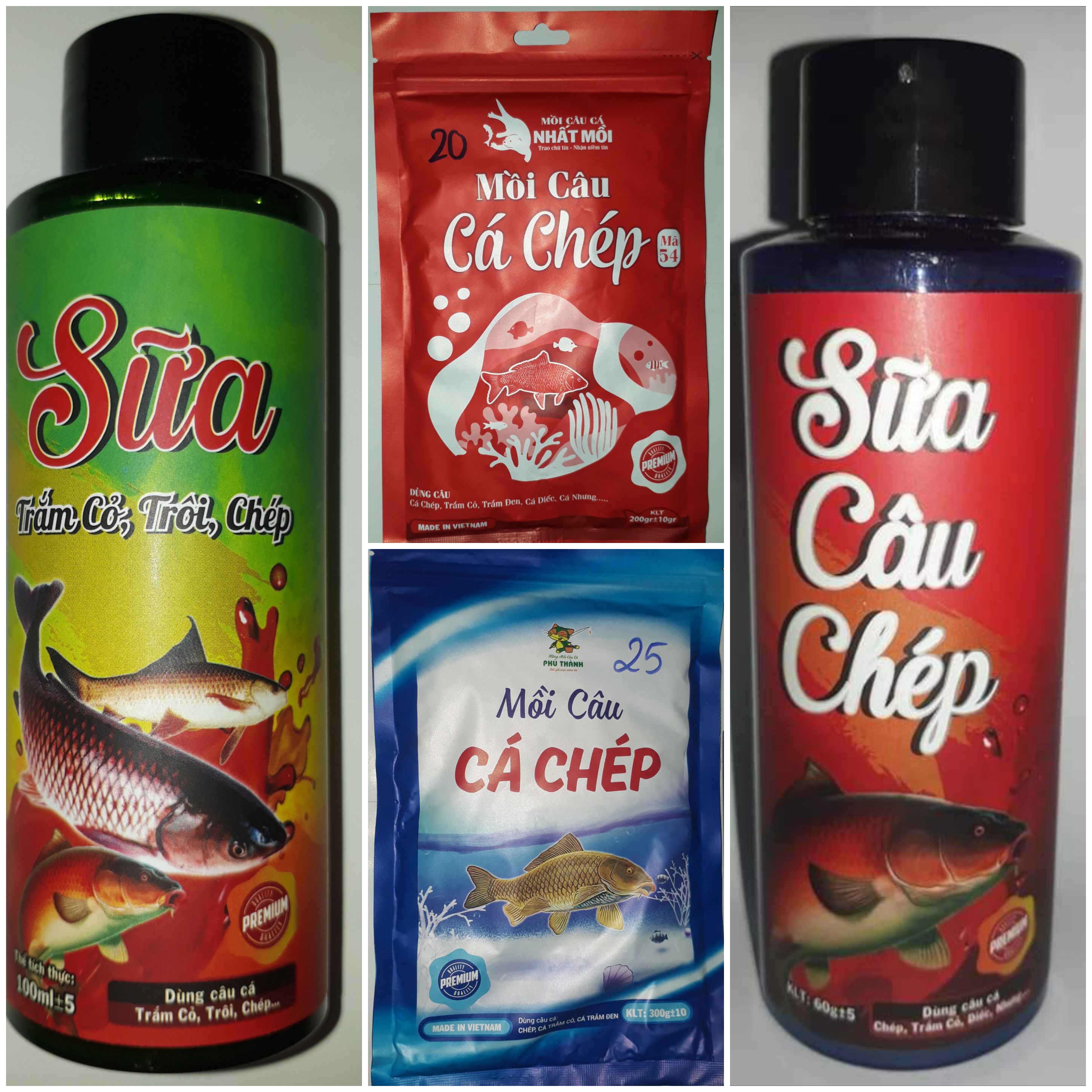 Combo_bài mồi gồm Tinh Mùi và Mồi Câu Cá Chép - Bộ Tứ kết hợp hoàn hảo của Hãng Phú Thành