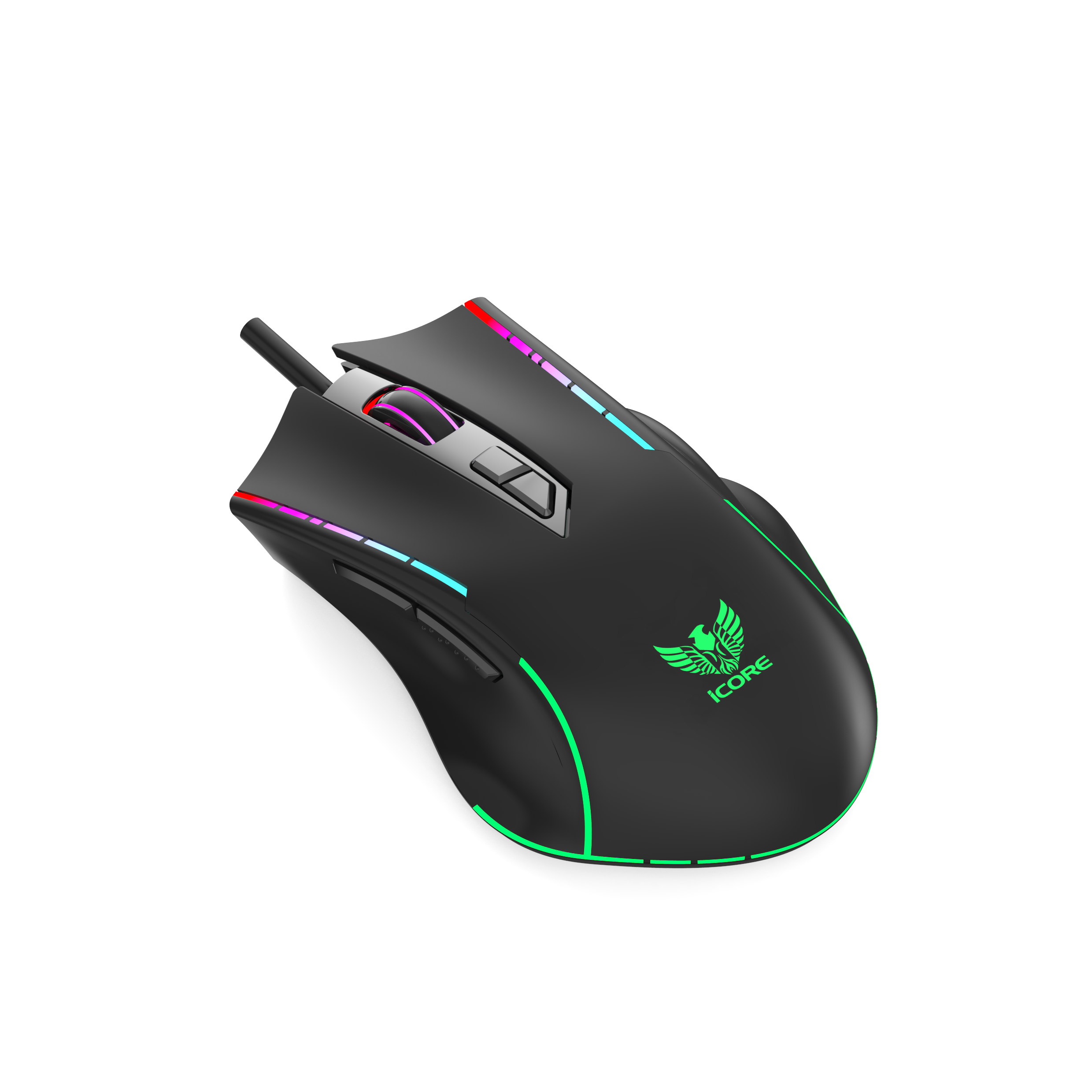 Chuột Game Có Dây iCore GM03 - LED 7 Màu, DPI 7200, Giá Tốt - Hàng chính hãng