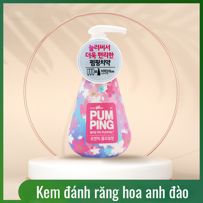 Kem đánh răng thơm miệng hoa anh đào Pump Flower Hàn Quốc 285g