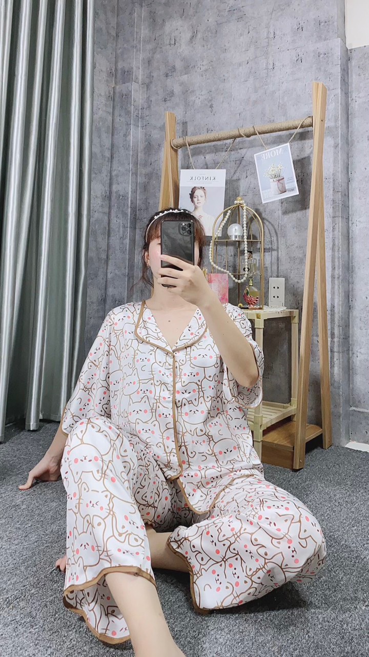 PIJAMA satin răng cưa