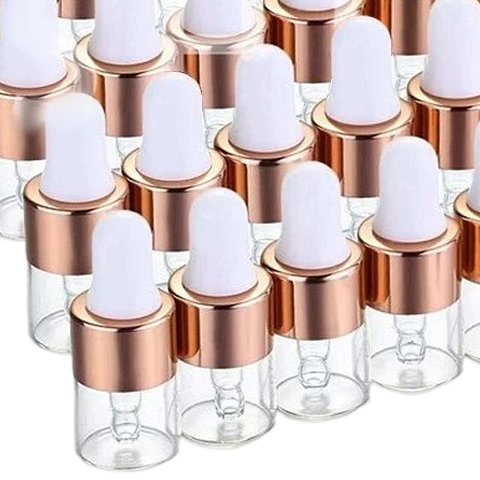 50x Portable Essential Oil Bottle Mini Dropper Bottles for Liquid Travel