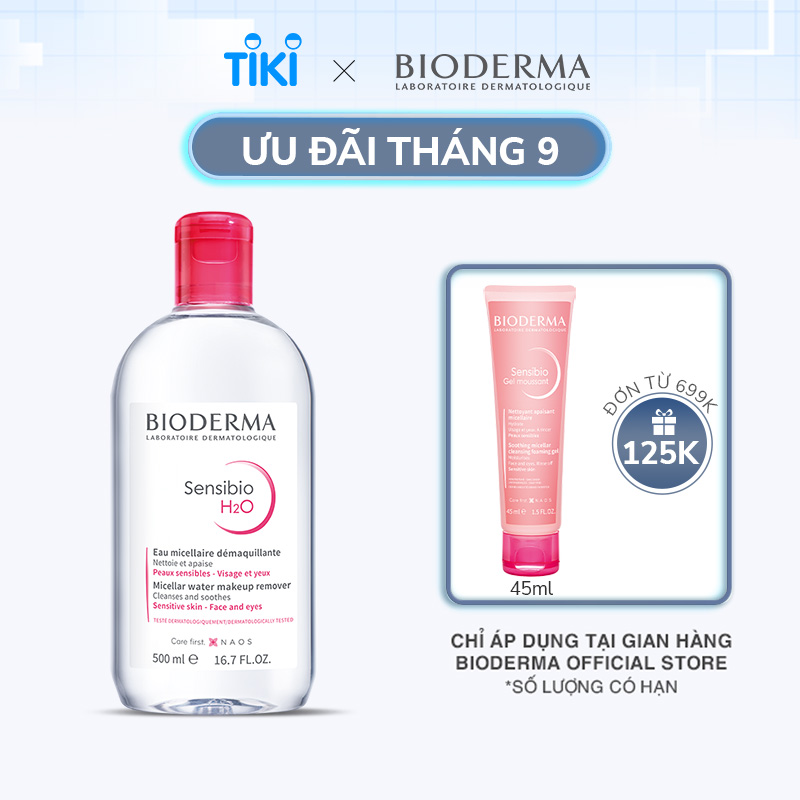 Nước tẩy trang Công Nghệ Micella Bioderma Sensibio H2O - 500ml