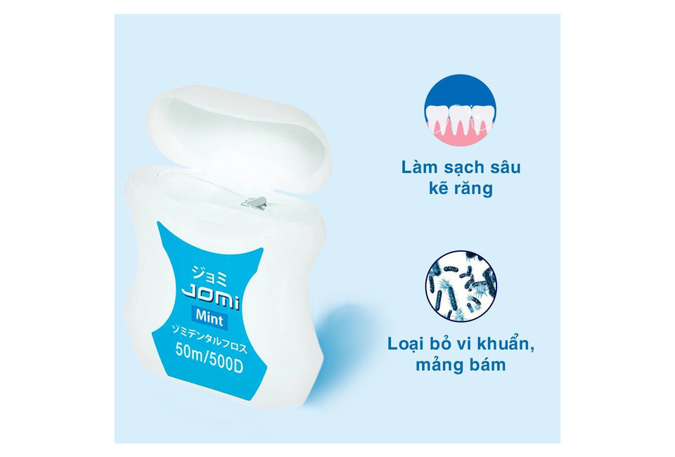 Chỉ Nha Khoa Jomi Dental Floss Mint Hương Bạc Hà 50m