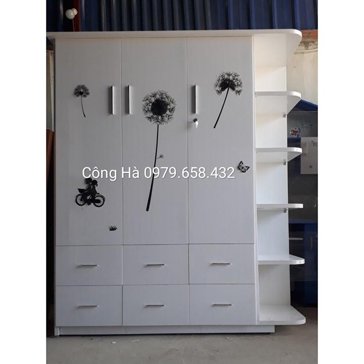 TỦ NHỰA ĐÀI LOAN 3 BUỒNG KÈM TRANG TRÍ