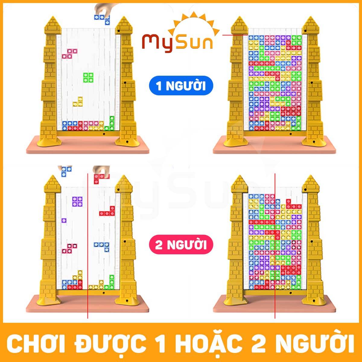 Bộ đồ trò chơi xếp hình TETRIS khối 3D ma thuật thông minh cho bé lắp ghép lâu đài vũ trụ