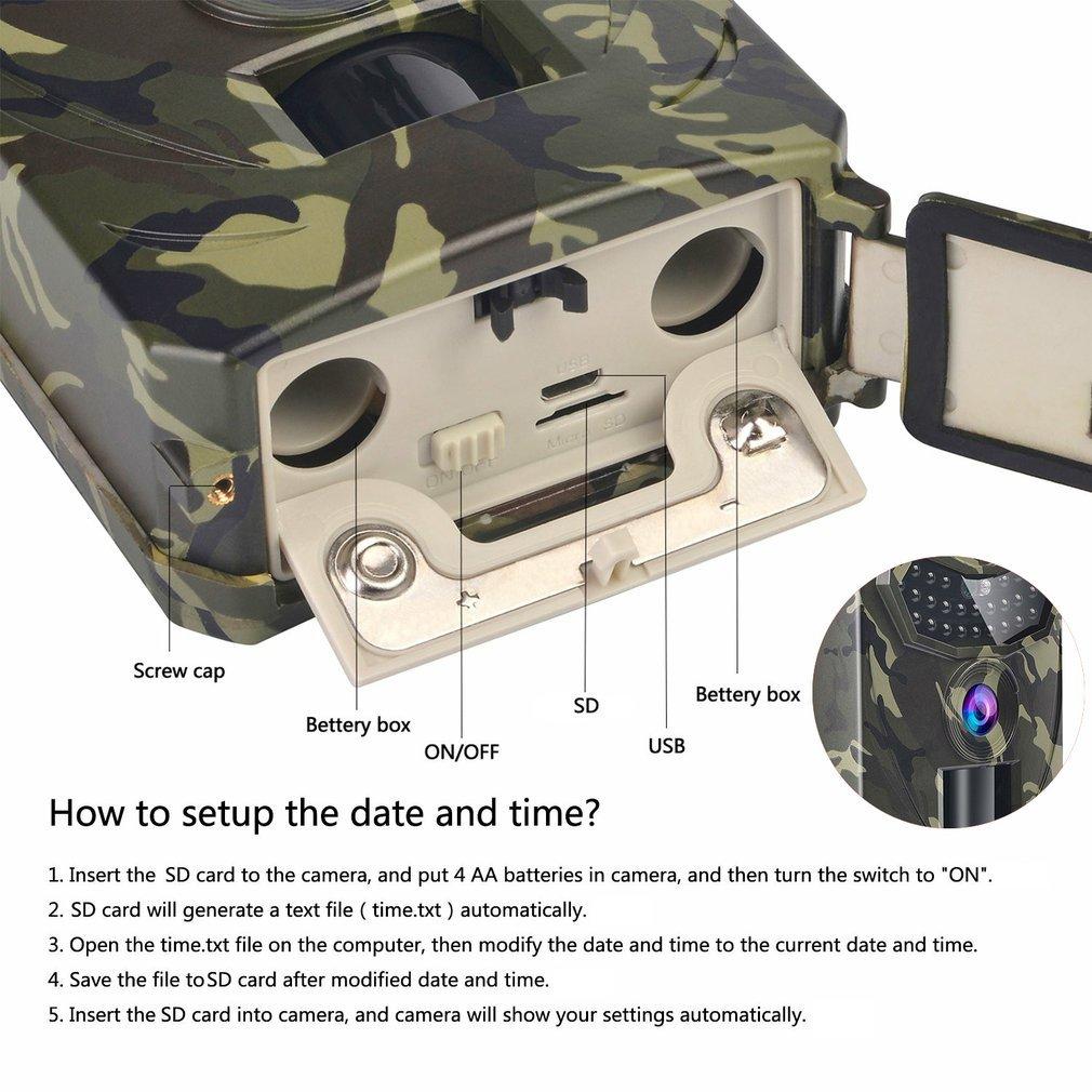 Camera PR-100 Động vật hoang dã Trail 1080p Hướng đạo hồng ngoại Tầm nhìn ban đêm không thấm nước máy ảnh săn bắn ngoài trời di động