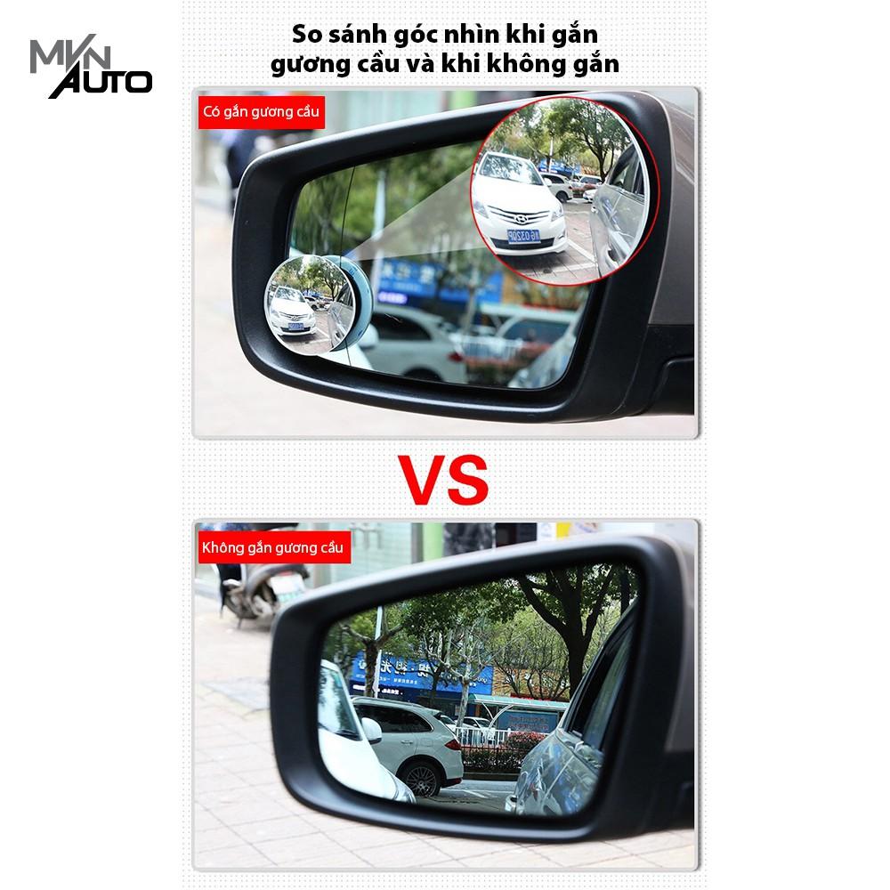 Bộ 2 Gương Cầu Lồi Gắn Kính Hậu Ô tô Xoay Đa Chiều Giúp Xóa Điểm Mù