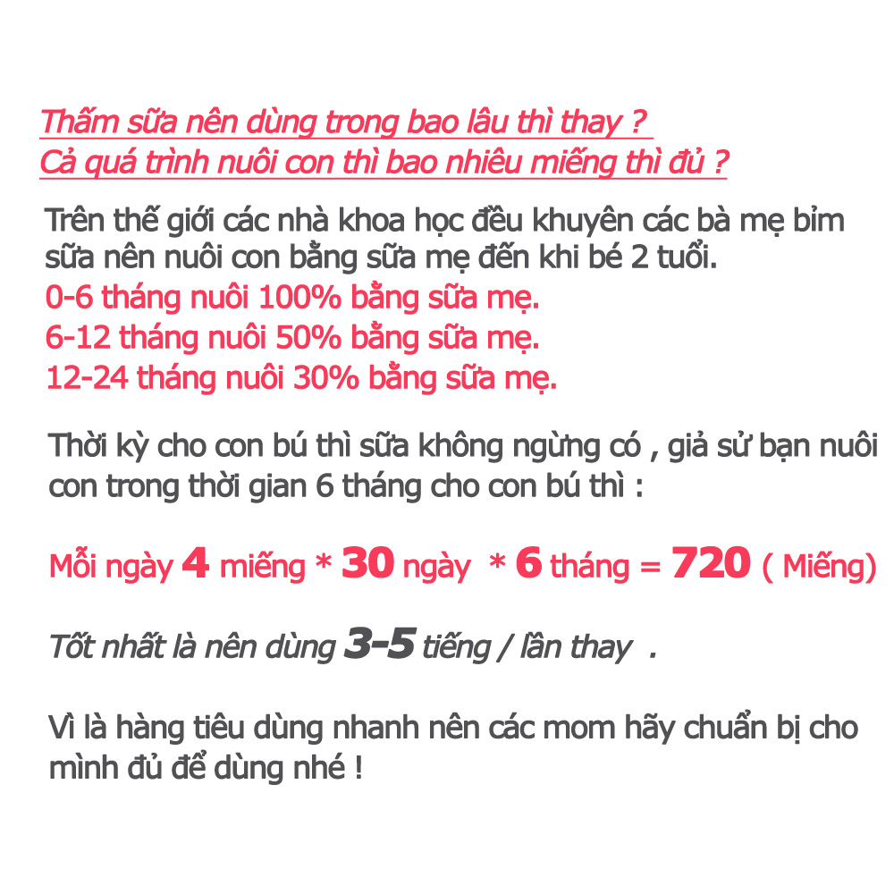 Miếng lót thấm sữa tổ ong Kichilachi siêu thấm, dùng 1 lần (Hộp 36 Miếng)