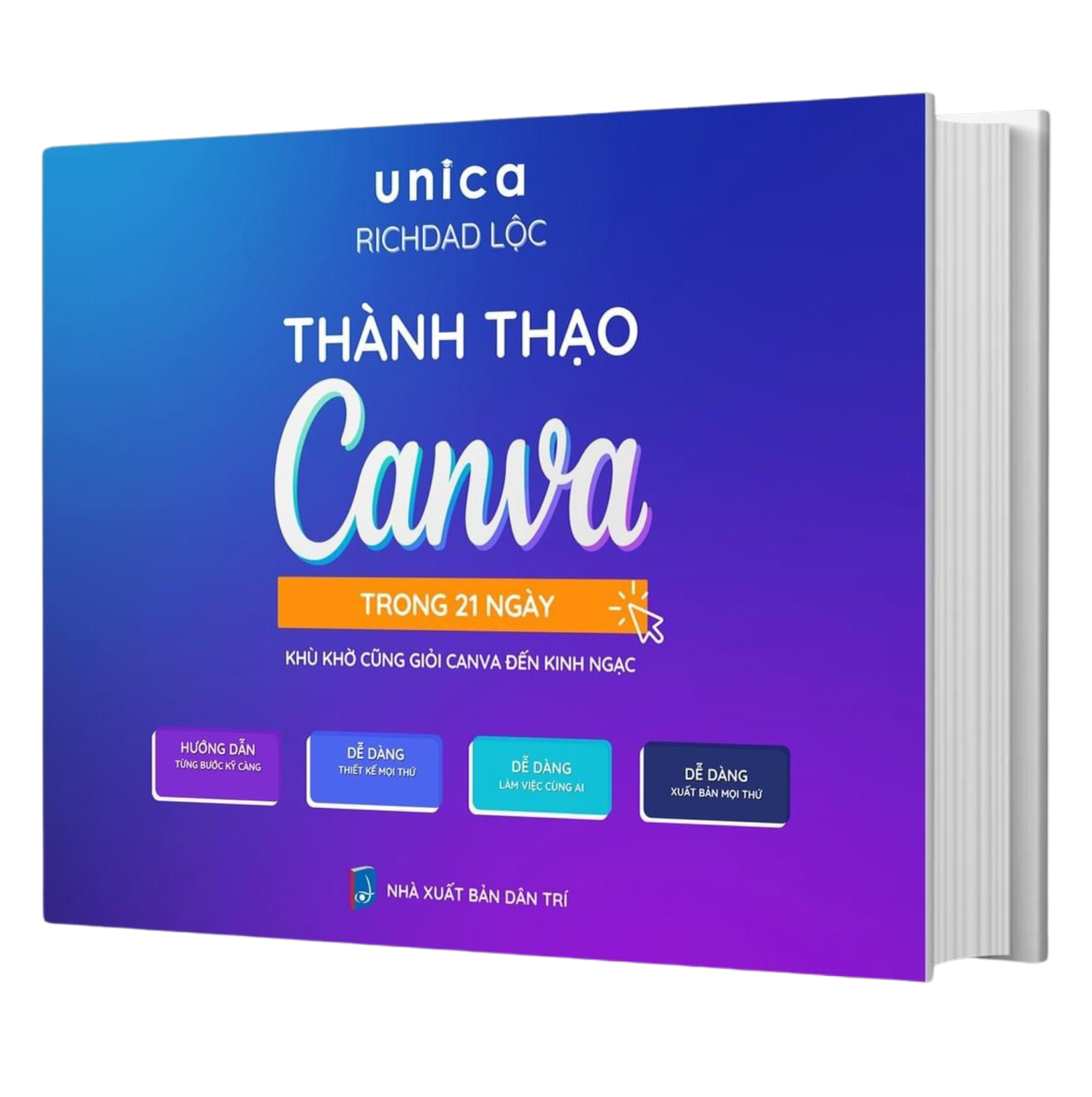 Combo 2 Sách Thành thạo Canva trong 21 ngày - Vua Sáng tạo Canva cùng Richdad Lộc kèm khóa học online