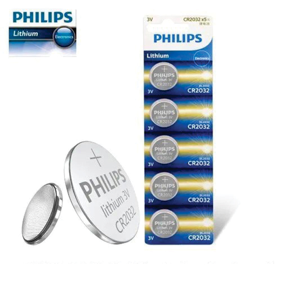 Pin nút Lithium Philips CR2032P5B/97 vỉ 5 viên