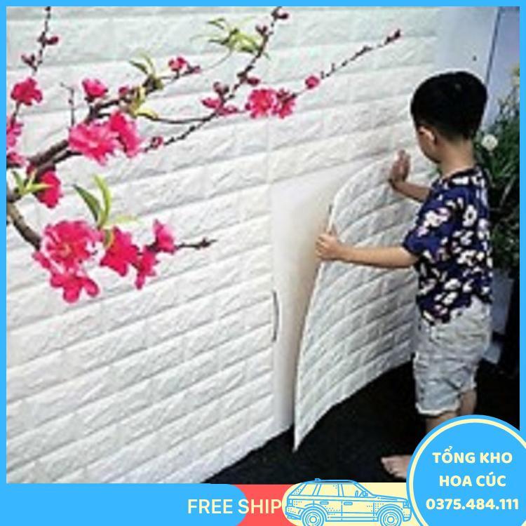 Bộ 20 Miếng Xốp Dán Tường 3D Chịu Lực, Chống Nước, Chống Ẩm Mốc 70X77Cm Dt 26- TrắNg - Vận Chuyển Miễn Phí Toàn Quốc