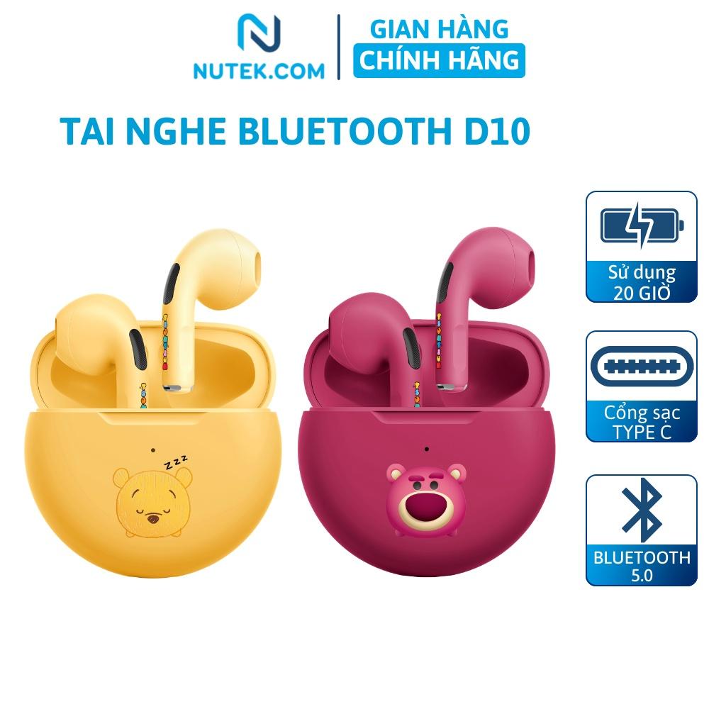 Tai nghe không dây Disney D10 bluetooth 5.0, giảm tiếng ồn, chống nước tốt, thiết kế nhỏ gọn, êm tai