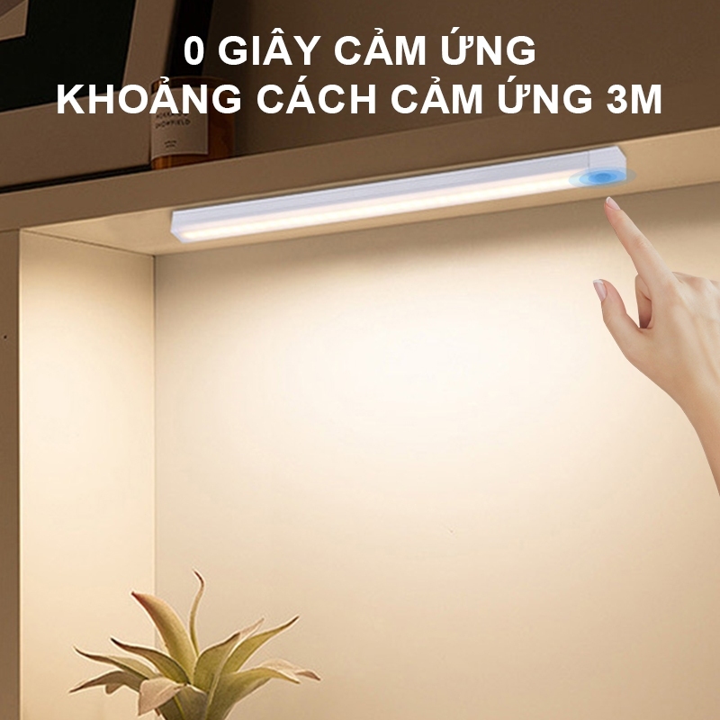 Đèn LED Cảm Biến Chuyển Động Nhiều Kích Cỡ Cảm Ứng Hồng Ngoại 3 Chế Độ Không Dây Điều Chỉnh Độ Sáng Qua 1 Lần Nhấn Ánh Sáng Bảo Vệ Mắt Tốt Tự Động Bật/Tắt Ban Đêm Đèn Học Làm Việc Đọc Sách Ngủ Cao Cấp Dễ Tháo Lắp Tiện Gắn Giường Cầu Thang Toilet Tủ USB