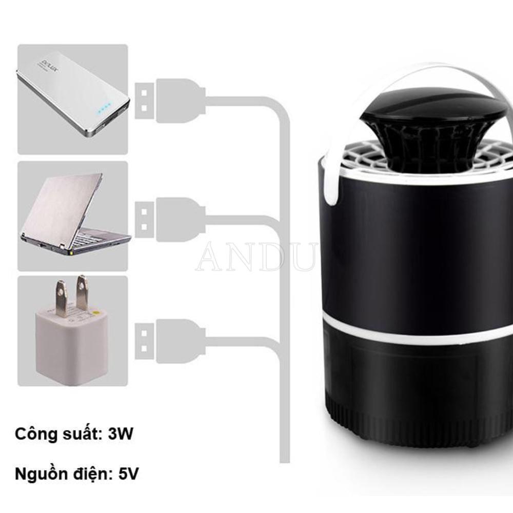 Đèn Bắt Muỗi Thông Minh Hình Trụ Cổng USB, Đèn Đuổi Muỗi Cao Cấp