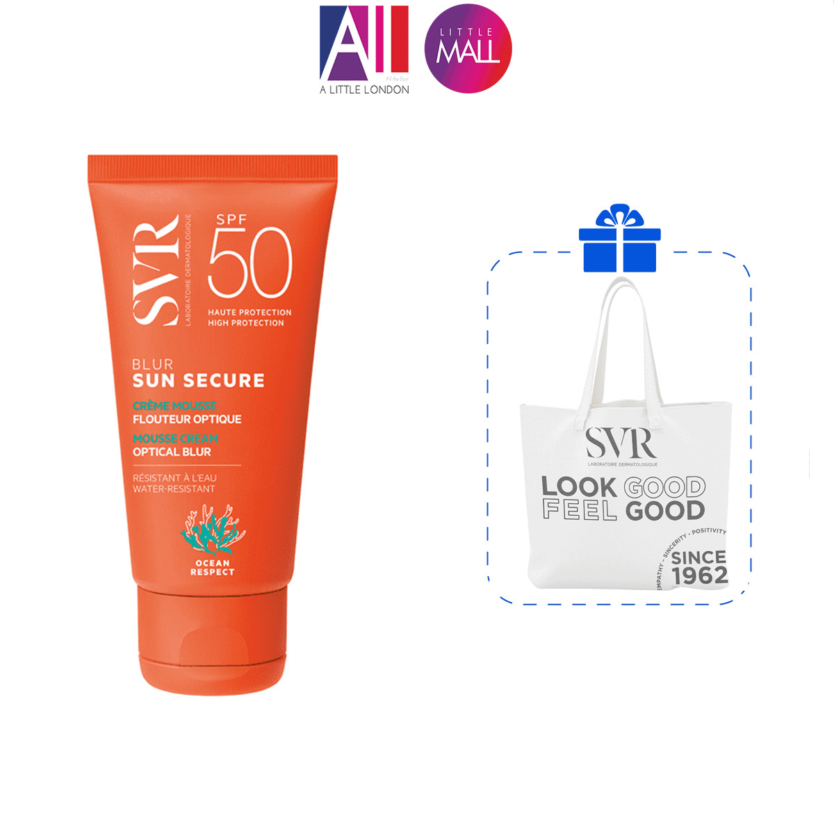 Kem chống nắng SPF50 SVR sun secure blur 50ml TẶNG mặt nạ Sexylook