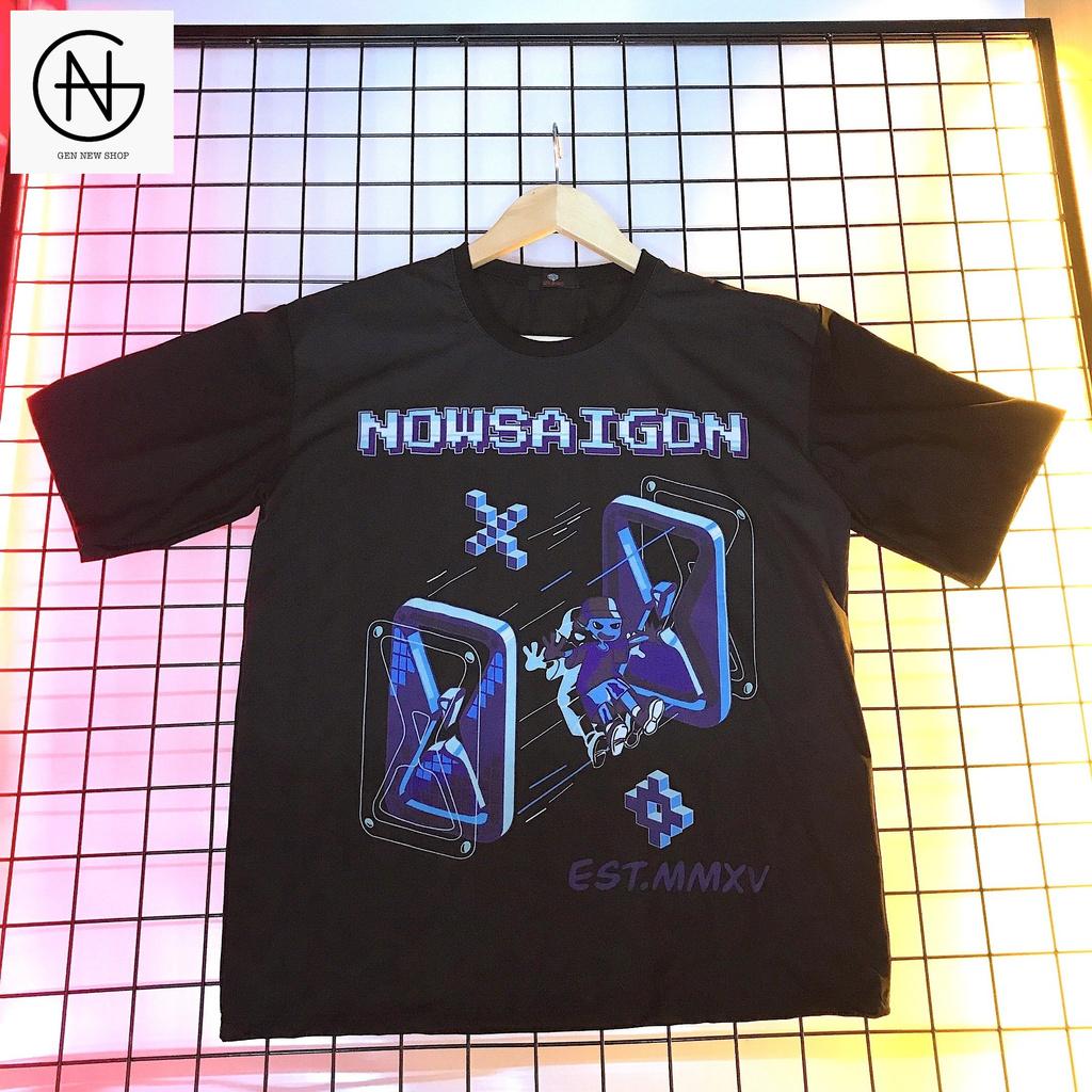 Áo Thun Tay Lỡ In Nhiệt NOWSG form Unisex nam nữ phong cách Ulzzang - A NSG 01