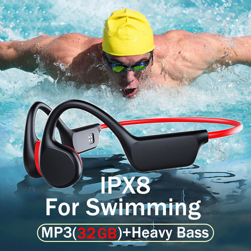 Tai Nghe Bluetooth Không Dây Bơi Thể Thao 6-10h PeakslRoy️ Swimming IPX8 32Gb