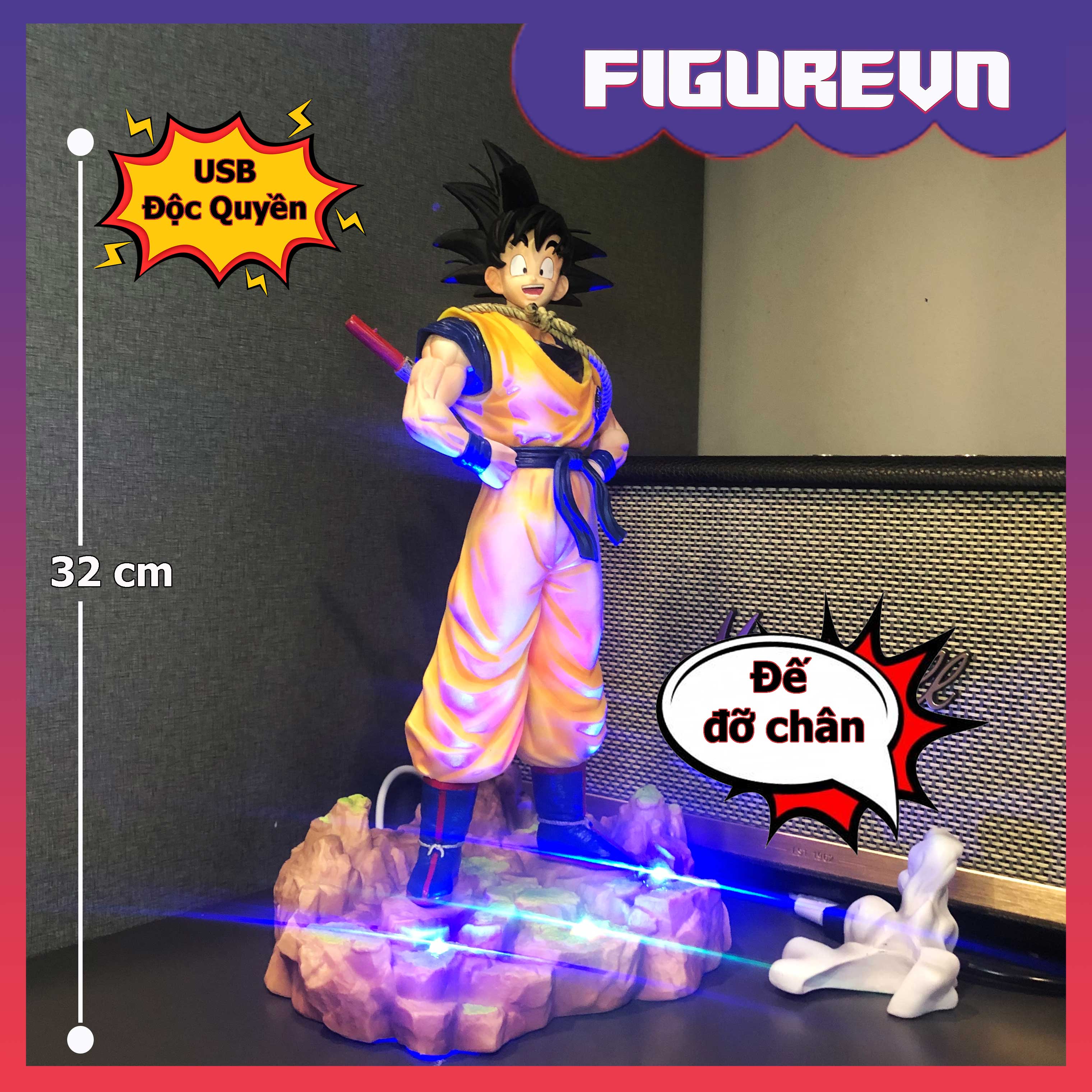 Mô hình Son Goku 32 cm có LED - Dragon Ball