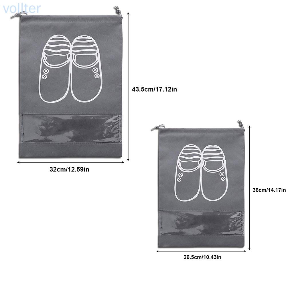 Shoes Bag Dust-proof Portable Shoes Organizer Non-woven Fabric Waterproof Travel Clothes Holder, L