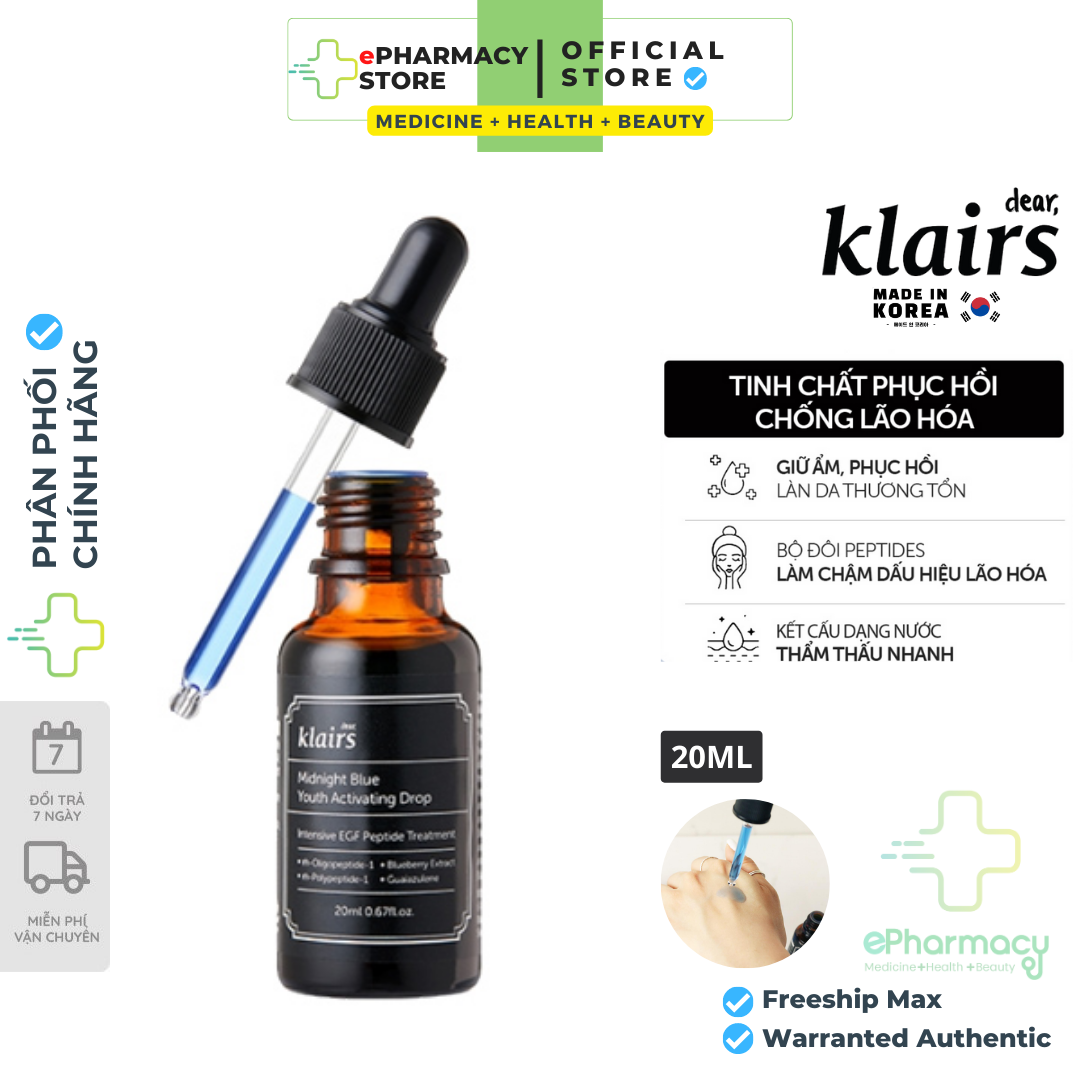 Mua Tinh Ch t Ph c H i Da Klairs Serum Klairs Midnight Blue Youth Activating Drop 20ml Tiki