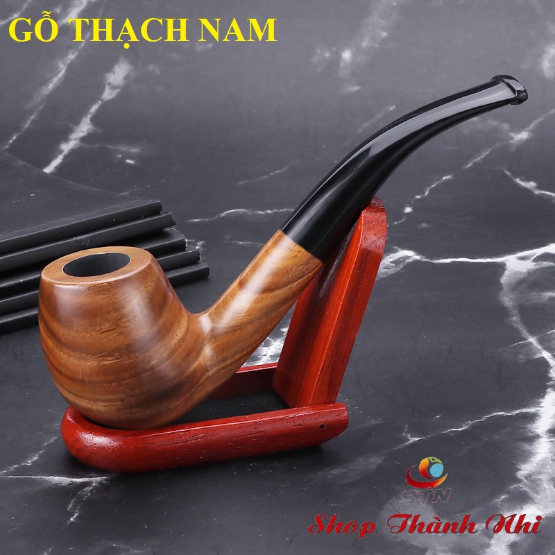 Tẩu thuốc gỗ Thạch Nam vàng cao cấp sang trọng