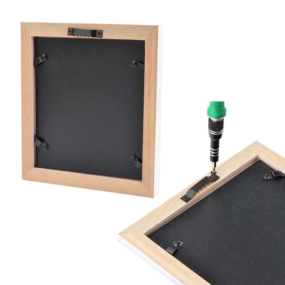 100 mảnh hình ảnh Kích thước móc Sawtooth với 200 ốc vít kép lỗ hình ảnh móc treo ổn định móc treo cho khung hình ảnh khung hình vẽ tranh và thủ công mỹ nghệ