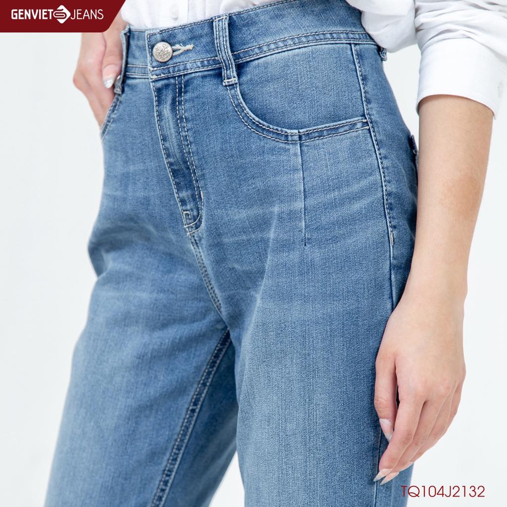 Quần Dài Jeans Nữ Col Thụng GENVIET TQ104J2132