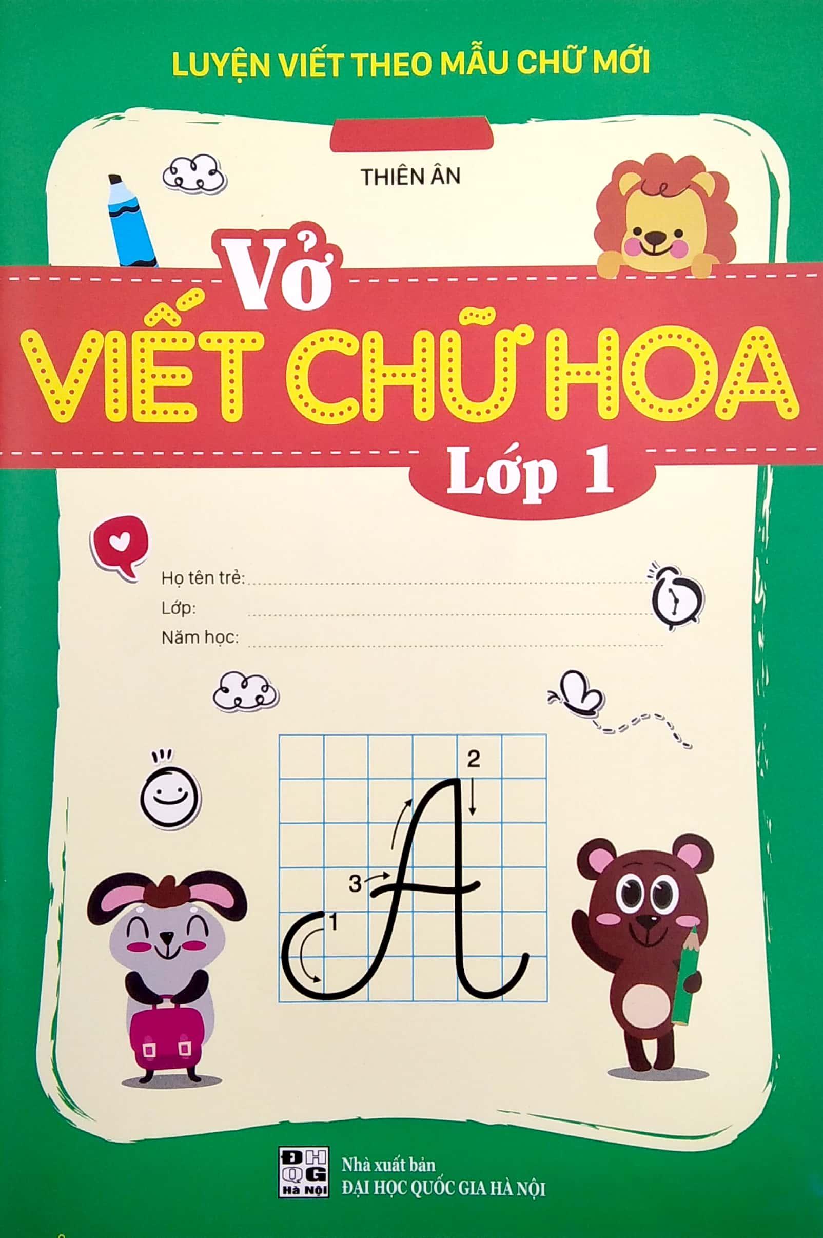 Vở Viết Chữ Hoa Lớp 1