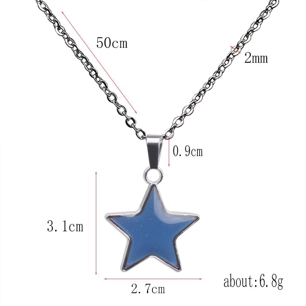 Star Pendant Temperature Change  Necklace