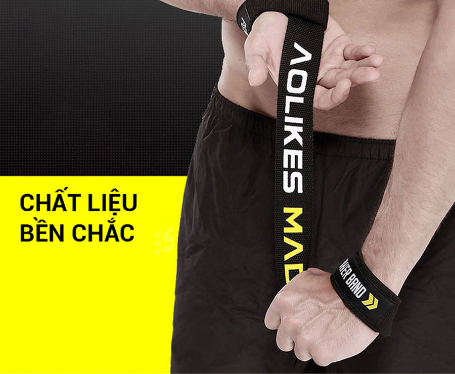 Dây kéo lưng tập gym AOLIKES 7637 trợ lực cổ tay sport wrist bands